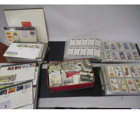 Collection of various cigarette cards, together with a quantity of First Day covers 