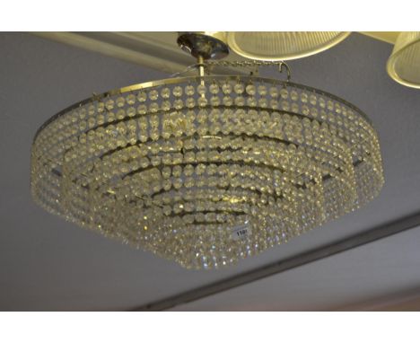 Modern circular four tier light fitting, together with a quantity of other modern wall lights etc. 