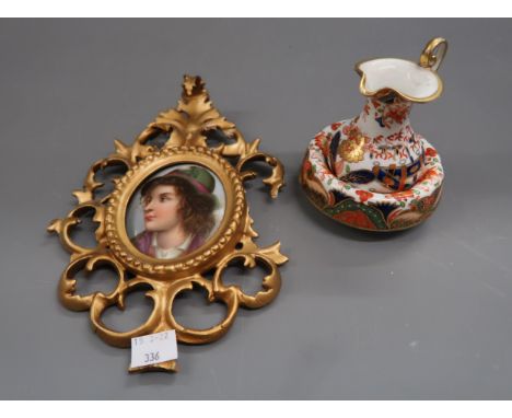 Antique offers German porcelain small bowl miniature plaque portrait Approx 2”x1/8”