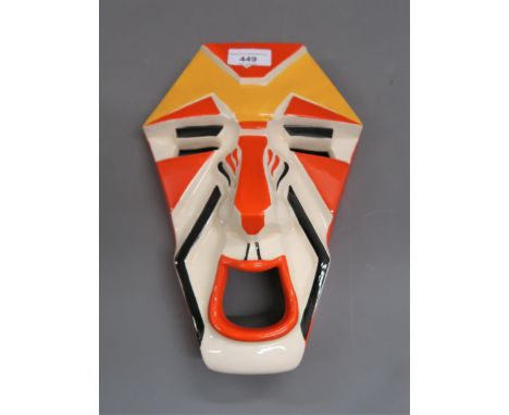 Wedgwood Collector's Club 2001, ' Clarice Cliff ' grotesque wall mask, 11ins high 
