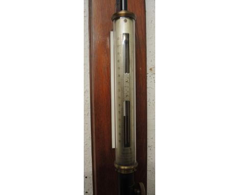 Early 20th Century marine stick barometer by Pastorelli, London, 38.5ins high 