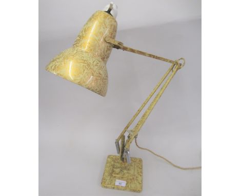 Anglepoise lamp with painted decoration of gold over cream together with a quantity of other various light fittings and lamps