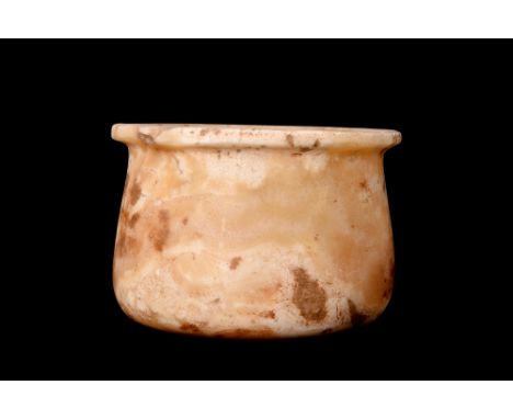 New Kingdom, ca. 1550-1070 BC.A nice vessel crafted from alabaster, a stone cherished by the ancient Egyptians for its exquis