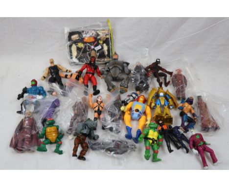 Collection of circa 1980s onwards figures to include Mattel He Man Masters of the Universe, Spidarman, Teenage Mutant Ninja T