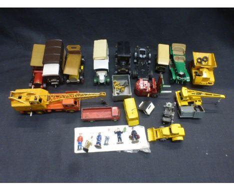 Group of diecast models from 1960s onwards to include Dinky, Corgi and Matchbox plus a set of 6 metal station staff figures