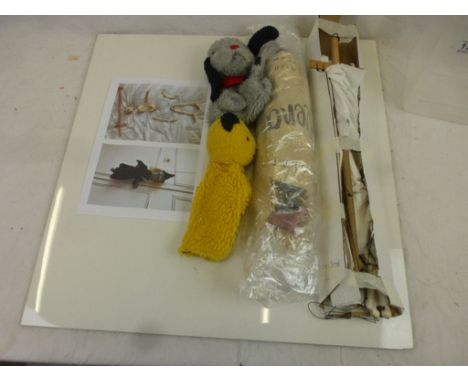 Two Pelham Puppets to include Skeleton and Green Witch plus Sooty and Sweep hand puppets