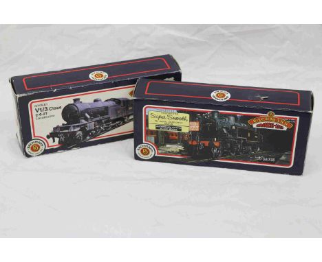 Two boxed Bachmann OO gauge locomotives to include 31450 Ivatt 2-6-2 Tank 41221 BR lined black fitted with push/pull and 3160