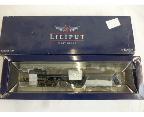Boxed Bachmann Lilput HO L105203 2-10-0 Locomotive with tender in black with paperwork