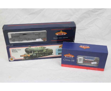 Three boxed Bachmann OO gauge locomotives to include Eagle 08631, 2-6-4 80120 weathered, and 2-6-0 5355 GWR green, all incorr