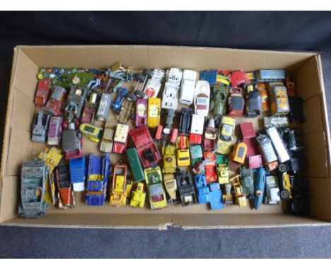 Collection of vintage play worn diecast to include Matchbox Lesney, Corgi, etc