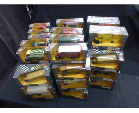 Collection of 50 boxed Corgi Classic diecast models to include Bedfords, Thornycroft, Ford Model T Van, Ford Popular etc (2 b