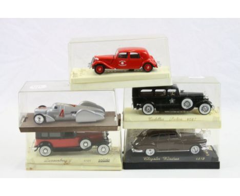 Four boxed Solido Age d'or diecast models to include 4513, 4057, 4033, 4156, plus Brumm Audi 4