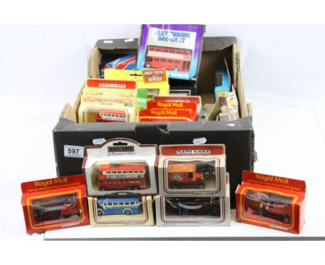 Collection of 34 boxed diecast models to include Lledo Days Gone and Royal Mail, Corgi Only Fools and Horses, Corgitronics Be