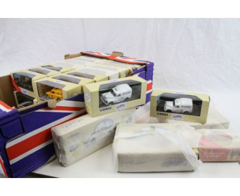 Collection of 33 boxed Corgi diecast models to include Classic Vehicles, Morris pick up, Road Service, Bomb Disposal, Hamleys