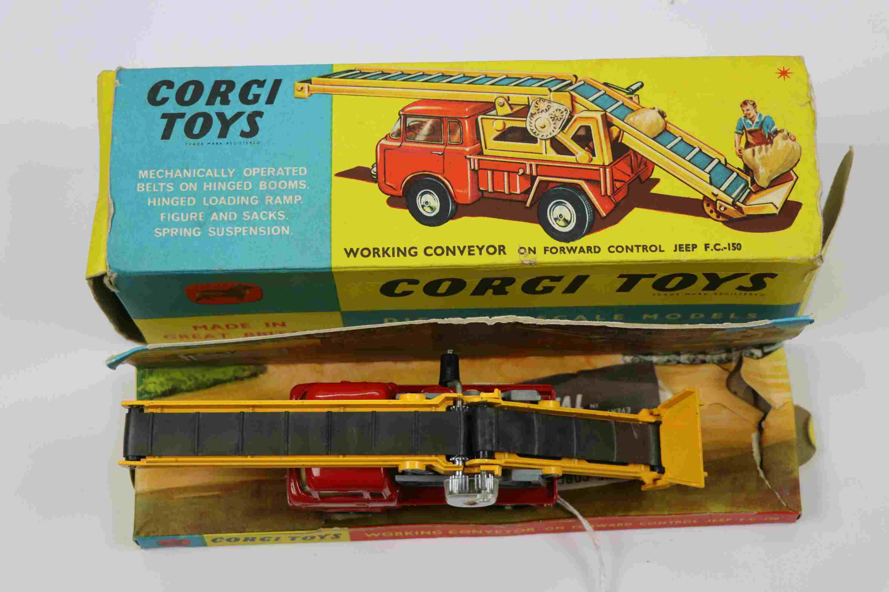 Boxed Corgi 64 Working Conveyor on forward control Jeep FC150, diecast ...