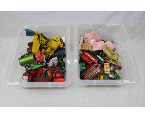 Collection of vintage play worn diecast models to include Matchbox Lesney, Tootsietoys, Langley Miniature Models, Dinky etc (