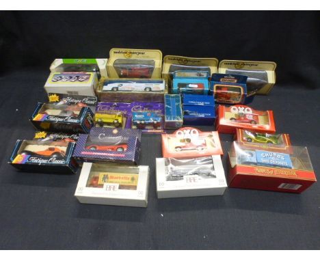 21 Boxed/Carded diecast models to include Matchbox Models of Yesteryear, Corgi OXO, Mobil, Cameo, EFE Start-rite &amp; Britis