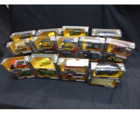 Collection of 33 boxed Corgi Classics diecast models to include Mack Truck, Royal Mail Van, Morris Minor Van, Ford Model T Ta