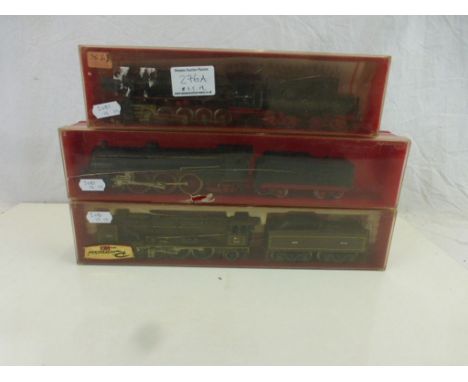 Three cased Rivarossi HO scale locomotives to include 1337 Locomotive Pacific 31173 Chapelon, 11125 Locomotive GR 680102 and 