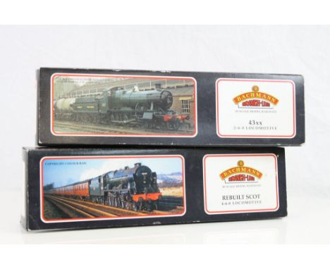 Two boxed Bachmann locomotives to include 31225 Re Built Scot 46102 Black Watch BR Green and 31826 43XX 6384 BR Plain Green L