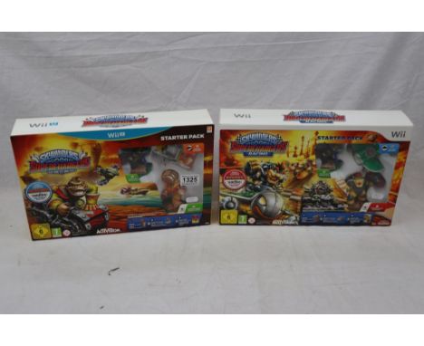 Two boxed Nintendo Wii Skylanders Superchargers starter packs to include Skylanders Superchargers Racing featuring Bowser and