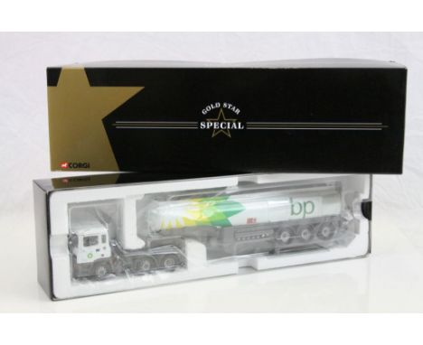 Boxed Corgi 1:50 Gold Star Special CC11907 ERF EC Petrol Tanker BP, with certificate, excellent condition