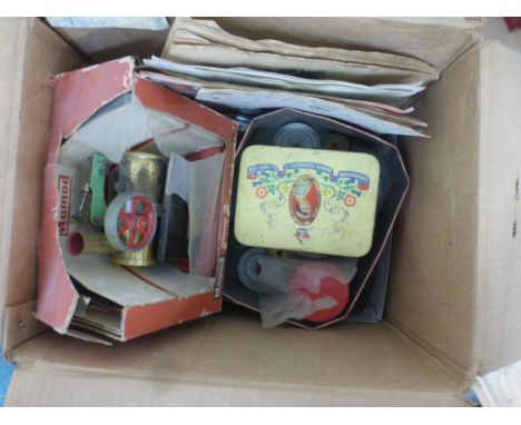 Boxed Mamod Minor 2 Steam engine (box tatty &amp; plastic to box damaged) plus Meccano accessories 
