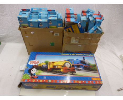Thomas The Tank Engine to include boxed Hornby Thomas and Friends Thomas &amp; Bill Electric Train Set and 30 x boxed Tomy Th