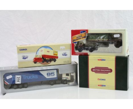 Four boxed diecast models to include Tekno Concept 95 DAF Trucks 1:50 scale, and 3 x Corgi to include Premium CC11606 Albion 