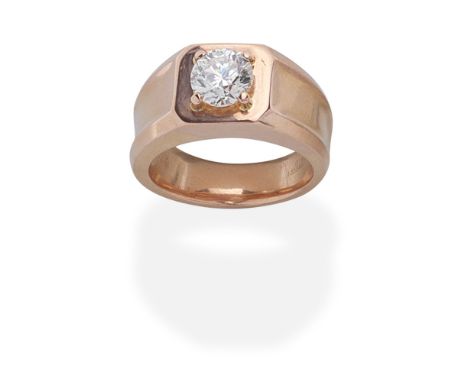 DIAMOND RINGSet with a brilliant-cut diamond, weighing 1.63cts, ring size approx. S½ (leading edge)For further information on