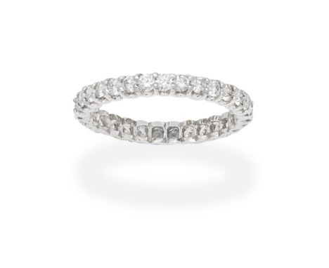 DIAMOND ETERNITY RINGSet throughout with brilliant-cut diamonds,  diamonds approx. 1.00ct total,  ring size approx. PFor furt