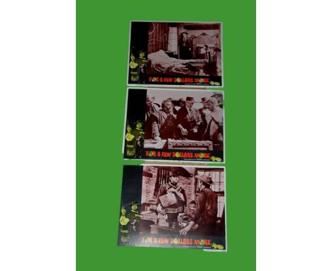 1965 - For a Few Dollars More - 3 x Lobby Cards - Three scene cards,  one featuring Clint Eastwood and Lee Van Cleef   Condit