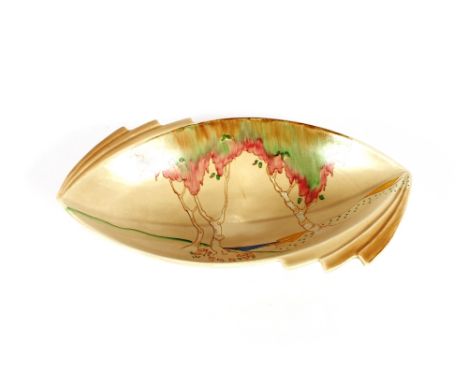 A Clarice Cliff "Taormina" dish, 32.5cm