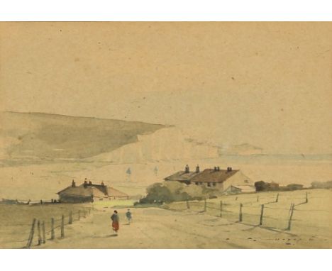 Hagop K Kasparian, early 20th Century school, study of Seven Sisters Kent, watercolour, 11cm x 16cm