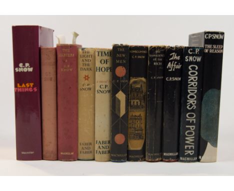 C.P. Snow, The Light and The Dark, Faber & Faber, London, 1947, with dust wrapper, and other titles by the same author; Time 