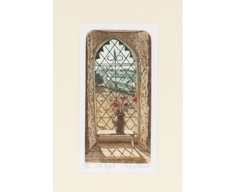 Glynn Thomas, pencil signed limited edition coloured etching, "The Blyth", 151/200, 22cm x 12cm