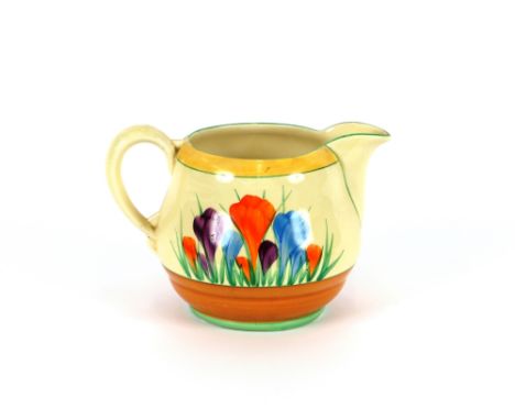 A Clarice Cliff "Crocus" patterned baluster jug