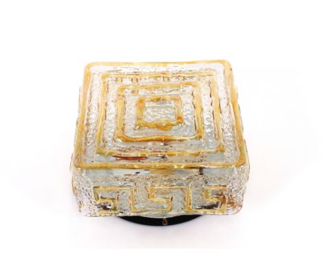 An Italian glass ceiling light, 19cm
