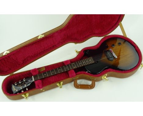 A Gibson Les Paul Junior Vintage Sunburst electric guitar, with carrying case