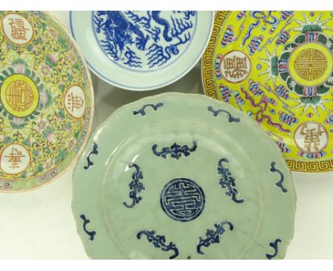 4 various Chinese porcelain plates