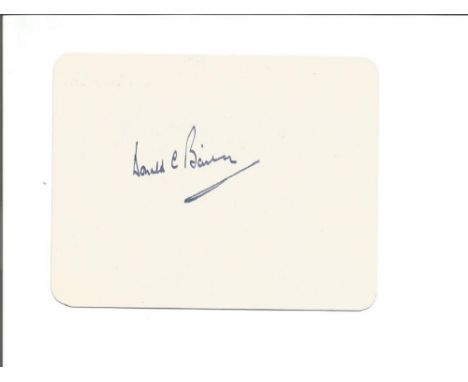 Bailey Bridge inventor Sir Donald Coleman Bailey, OBE signed card with covering letter on Royal Military College of Science l