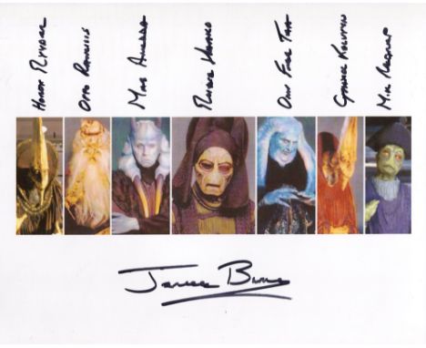 Star Wars 8x10 photo signed by actor Jerome Blake who has also signed all of the character names he’s played in the Star Wars