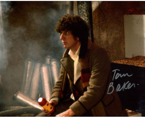 Tom Baker signed 8x10 photo as the 4th Doctor in Doctor Who. Good condition. All autographs come with a Certificate of Authen