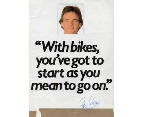 Motorcycle Racing, Barry Sheene signed 19x16 colour pull out poster dedicated and inscribed: To Jim, from your mate Barry. Th