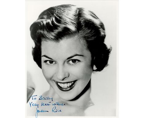 Joan Rice signed 10x8 black and white vintage photo dedicated. Joan Rice (3 February 1930 – 1 January 1997) was an English fi
