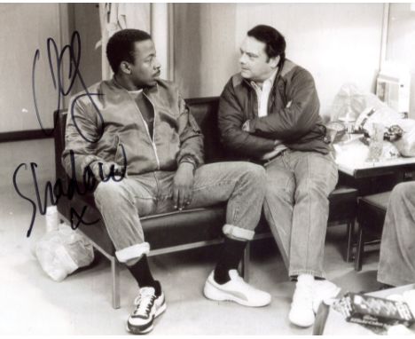 Only Fools and Horses 8x10 photo signed by actor Vas Blackwood who played The Shadow in the classic supermarket episode. Good