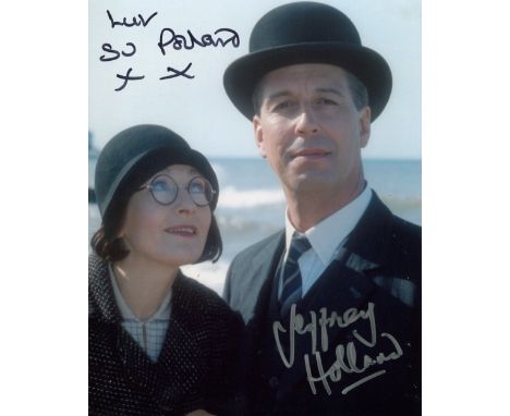 Jeffrey Holland and Su Pollard signed You Rang M Lord? 8x10 BBC comedy photo. Good condition. All autographs come with a Cert