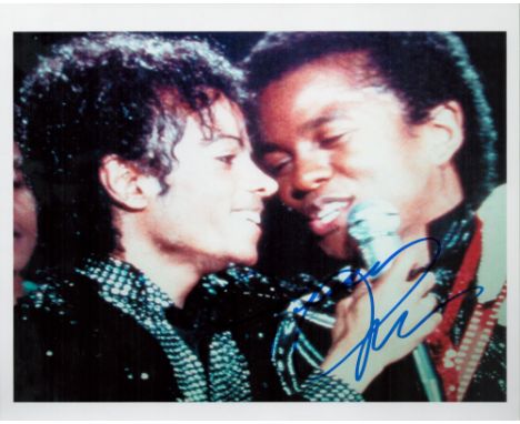 Jermaine Jackson Signed 10x8 colour photo. Jackson is an American singer, songwriter, bassist, and member of the Jackson fami