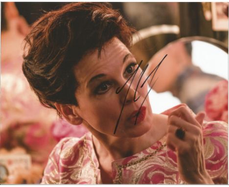 Actress Renée Zellweger signed 10x8 colour photo in character as Judy Garland in 2019 s biographical drama Judy. Renée Kathle