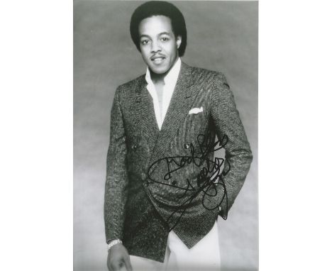 Musician George Benson signed 12x8 black and white photo. George Washington Benson is an American guitarist, singer, and song